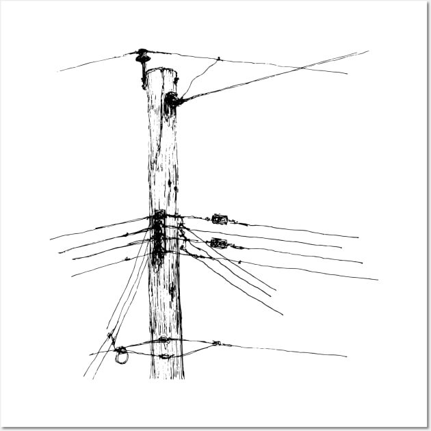 Telephone Pole Wall Art by YOPD Artist